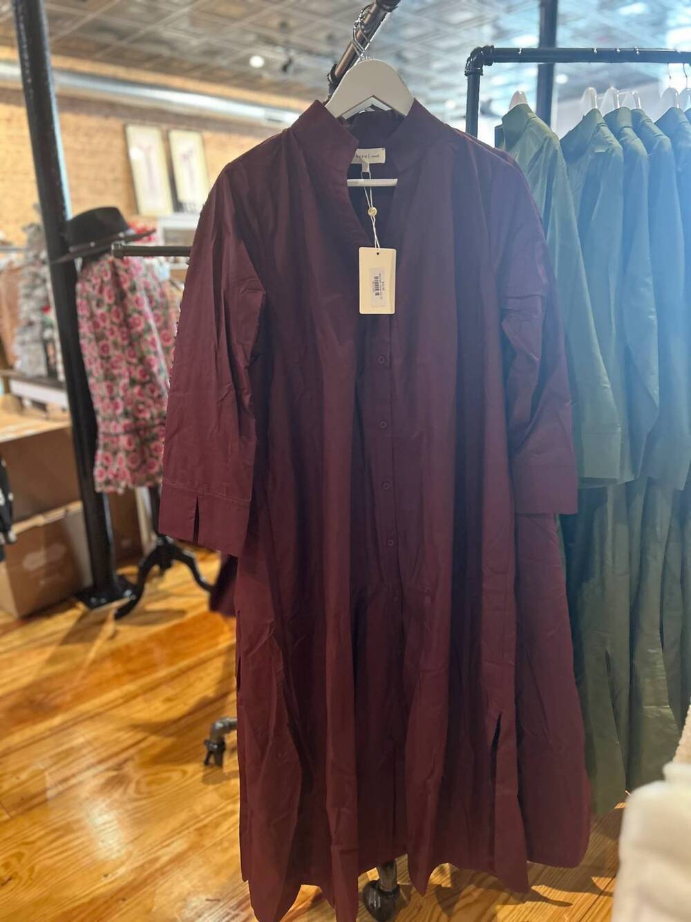 NEW ENTRO women's miss midi dress in merlot